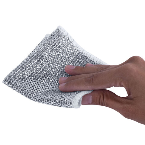 Тряпки-салфетки металлизированный эффект скрабер, 20х20 см, КОМПЛЕКТ 10 штук, посуда, уборка, LAIMA, 700065