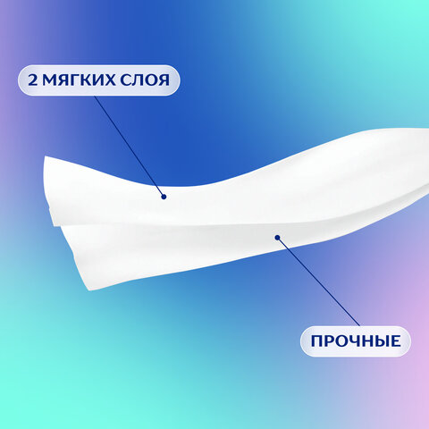 Салфетки косметические 100 штук в картонном боксе, 2-слойные, ZEMMA/ZEWA Everyday, 62861