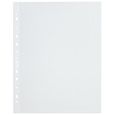 Папки-файлы перфорированные А4 BRAUBERG "EXTRA 900", КОМПЛЕКТ 50 шт., матовые, ПЛОТНЫЕ, 90 мкм, 229669