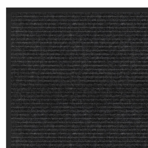 Коврик придверный 40х60 см, ЧЕРНЫЙ, влаго-грязезащитный, 450 г/м2, ребристый, PRIMILA (ПРИМИЛА) EXTRA, 701027