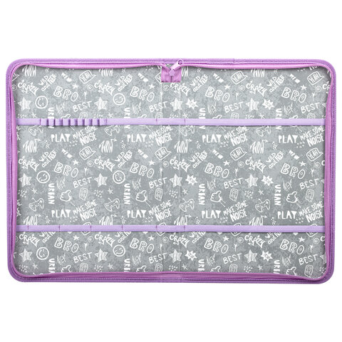 Папка на молнии BRAUBERG А4 с ручкой, с органайзером, 1 отделение, "Cheerful", 271448