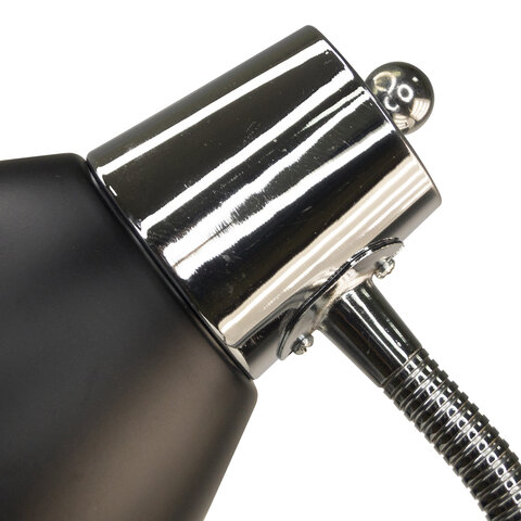 Настольная лампа светильник "Руна" на подставке, цоколь E27, 40 Вт, черный хромированный