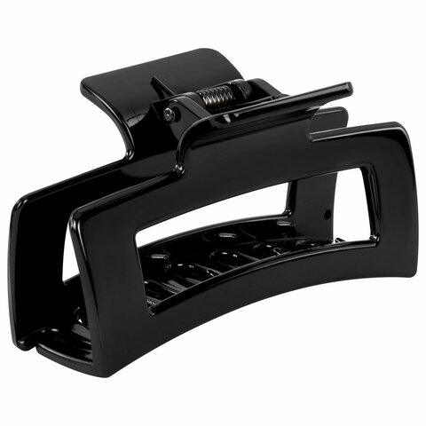 Краб для волос 8,5 см, глянцевый, чёрный, MONTE VITA (МОНТЕ ВИТА), 457000