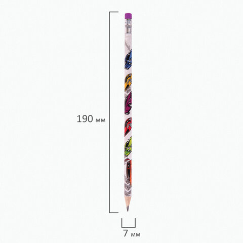 Карандаш чернографитный ЮНЛАНДИЯ "МАШИНКИ", 1 шт., HB, с ластиком, корпус с печатью, 181781