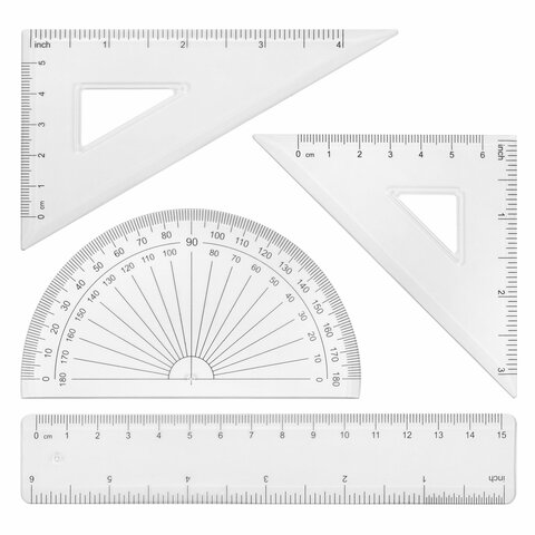 Готовальня BRAUBERG SCHOOL KIT, 9 предметов, циркуль 125 мм, чертежные принадлежности, персиковый цвет, 210715