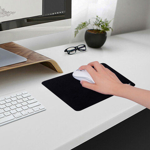 Коврик для мыши CROMEX (КРОМЕКС) "SLIM", резина + ткань, 220х180х2 мм, 513954