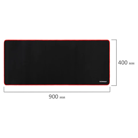 Коврик для мыши и клавиатуры большой SONNEN "BLACK TITAN XXL" 900х400х3 мм, черный, 513959