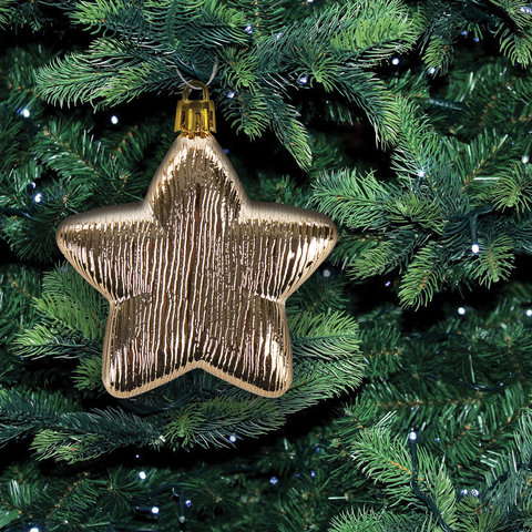 Шары новогодние ёлочные "Pearl River" НАБОР 43 предмета, пластик, золото/перламутр, ЗОЛОТАЯ СКАЗКА, 591129