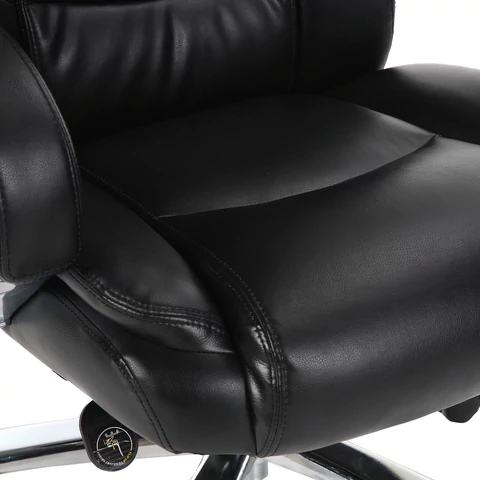 Кресло офисное BRABIX PREMIUM "Direct EX-580", хром, рециклированная кожа, черное, 531824