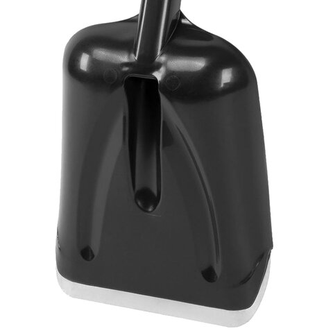 Лопата снеговая 20х26 см УНИВЕРСАЛЬНАЯ с планкой, прочная, пластиковая с V-ручкой, длина 70 см, для дома, авто, детей, ГРАНДМАСТЕР, 700347