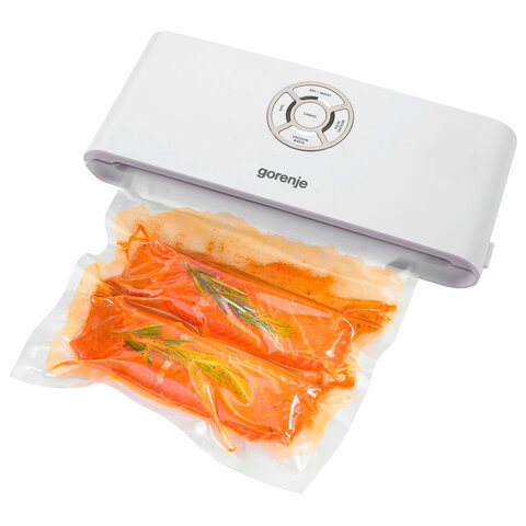 Вакууматор/вакуумный упаковщик GORENJE VS120W, 120 Вт, 2 режима, ширина пакета до 30 см, белый