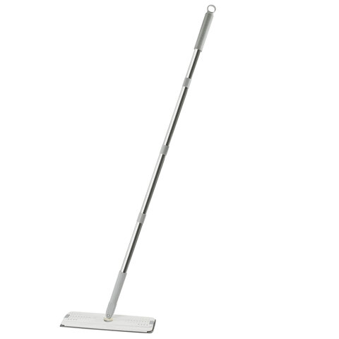 Швабра с отжимом и ведром 11л/9л, двухкамерное, ProClean, насадка из микрофибры карманы с 2-х сторон, белый, LAIMA, 607979