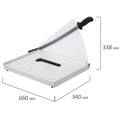 Резак сабельный BRAUBERG KATANA TSM-312, А3, на 12 л., длина реза 440 мм, металлическое основание, защитный экран, 532984