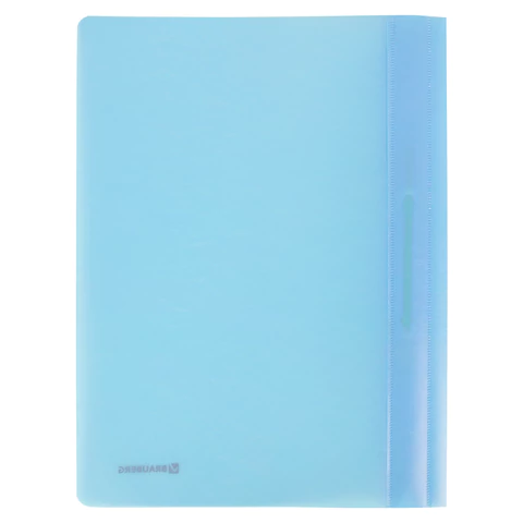Скоросшиватель пластиковый BRAUBERG "Pastel" А4, 130/180 мкм, аквамарин, 270455