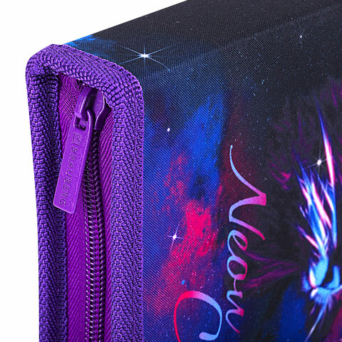 Пенал BRAUBERG с наполнением, 1 отделение, 1 откидная планка, 24 предмета, 21х14 см, "Неоновый кот", 271523