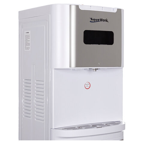 Кулер для воды AQUA WORK QRB-72LDS, напольный, НАГРЕВ/ОХЛАЖДЕНИЕ ЭЛЕКТРОННОЕ, таймер, бутыль снизу, белый, 33352