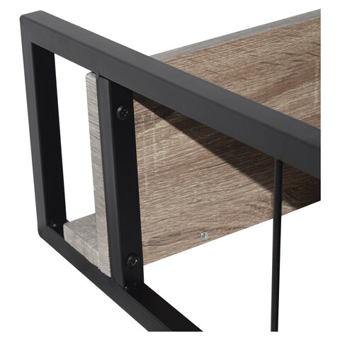 Стеллаж на металлокаркасе BRABIX "LOFT SH-003", 600х350х1500 мм, 5 полок, цвет дуб антик, 641235