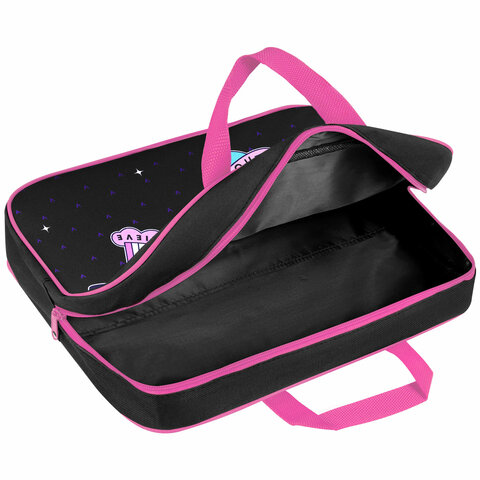 Папка на молнии с ручками BRAUBERG А4, 1 отделение, полиэстер, 80 мм, "Space sweets", 272175