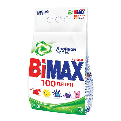 Стиральный порошок-автомат 3 кг, BIMAX "100 пятен" (Нэфис Косметикс), 502-1