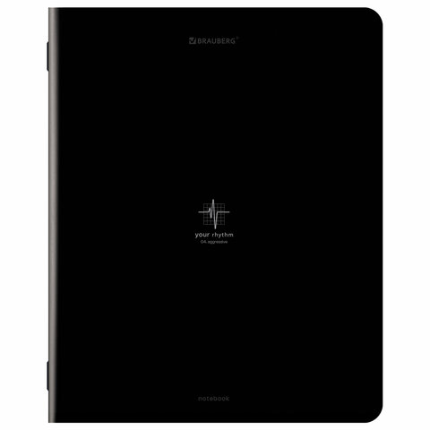 Тетрадь А5, 48 л., BRAUBERG, скоба, клетка, SoftTouch, "Ритм", (микс в спайке), 405331