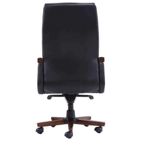 Кресло HAWASAN (ХАВАСАН) "Overlord EX-770", мультиблок, дерево, натуральная кожа, черное, 532934