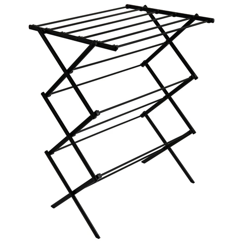Сушилка напольная МИНИ для белья раскладная, 6 уровней, 10 метров, LAIMA HOME LADDER BLACK, 700473