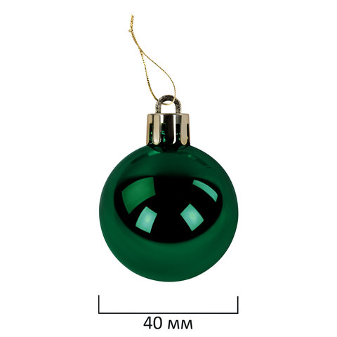 Шары ёлочные 30 шт., 4 см, "Solid Color", пластик, ЗЕЛЕНЫЕ, глянец, ЗОЛОТАЯ СКАЗКА, 592500