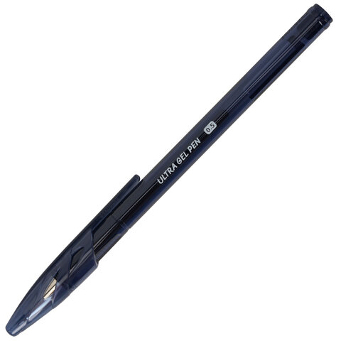 Ручка гелевая BRAUBERG "ULTRA GEL NAVY BLUE", ТЕМНО-СИНЯЯ, стандартный наконечник 0,5 мм, линия письма 0,35 мм, 144281
