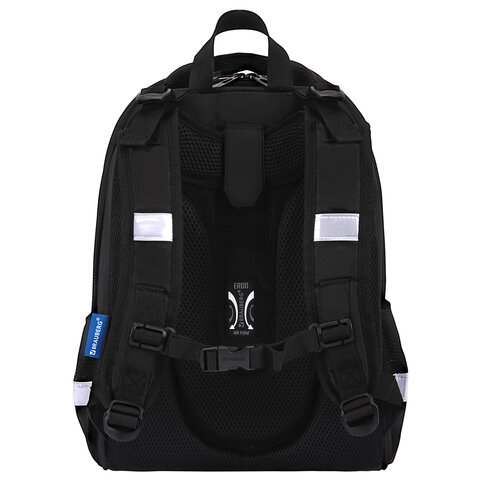 Ранец BRAUBERG SHINY, 2 отделения, с брелком, Scary dino, СВЕТЯЩИЙСЯ РИСУНОК, 38х28х14 см, 273143