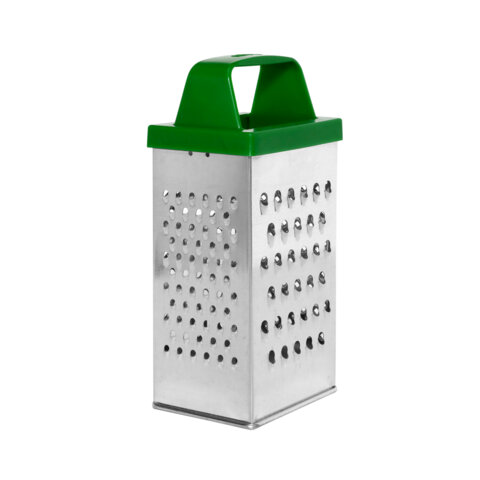 Терка 4 грани 18,2х6,2х8,5 см, белая жесть с пластиковой ручкой, BOOMHOUSE (БумХаус) Basic, 701860