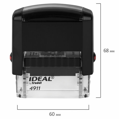 Штамп стандартный "ОПЛАЧЕНО, дата", оттиск 38 х 14 мм, синий, TRODAT IDEAL 4911 DB - 3.13, 161489