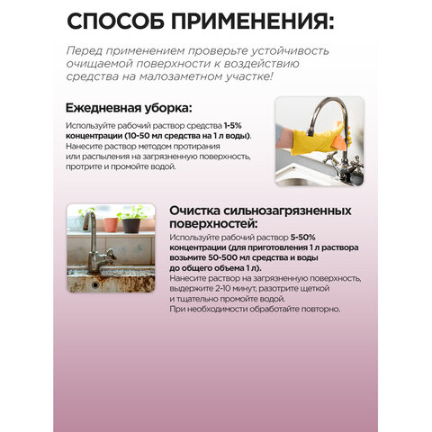 Средство для уборки санитарных помещений 1 л, МЕГАСАН, дезинфицирующее, концентрат, К 310 у