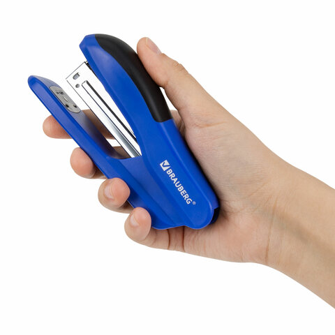 Степлер №24/6, 26/6 BRAUBERG "SX-39", до 25 листов, синий, 228591