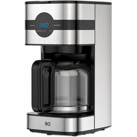 Кофеварка капельная BQ (БИ-КЬЮ) CM2002, 900 Вт, объем 1,5 л, поддержание температуры, серебристая, 86198275
