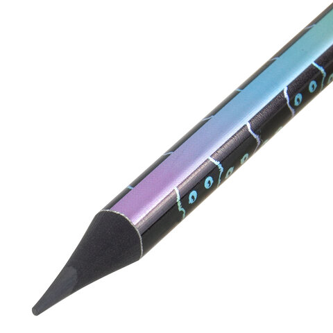 Карандаш чернографитный с принтом BRAUBERG "CATS", 1 шт., HB, с ластиком, 182020