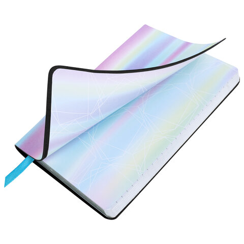 Блокнот МАЛЫЙ ФОРМАТ (100х150 мм) А6, BRAUBERG VISTA "Gradient", под кожу, гибкий, срез фольга, 80 л., 112101