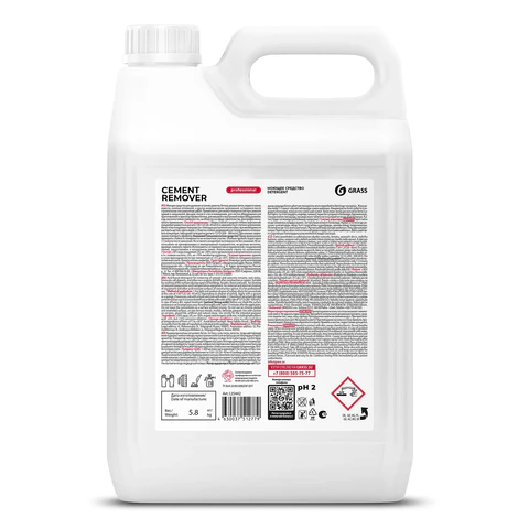 Средство для уборки после строительства 5,8 кг GRASS CEMENT REMOVER PROFESSIONAL, кислотное, 125442