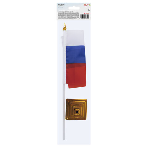 Флаг России настольный 14х21 см, без герба, BRAUBERG/STAFF, 550184