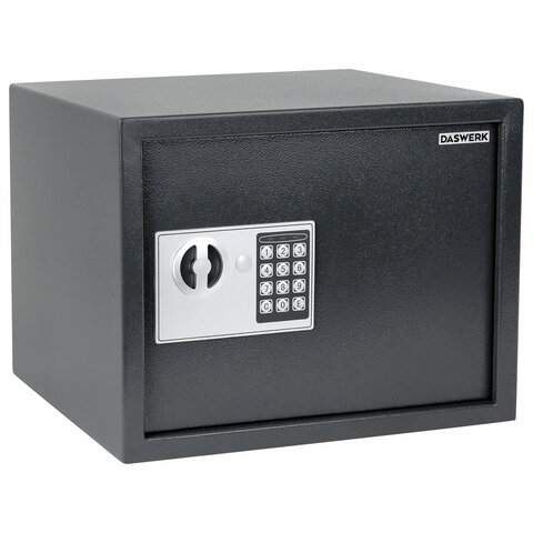 Сейф мебельный DASWERK (ДАСВЕРК) SC-300EL (300х380х300 мм), электронный замок, графит, 291346