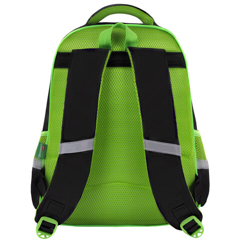 Рюкзак BRAUBERG KIDS FLOSSY, 2 отделения, 3 кармана, "Galaxy Dino", 3D-панель, 40х28х18 см, 273182