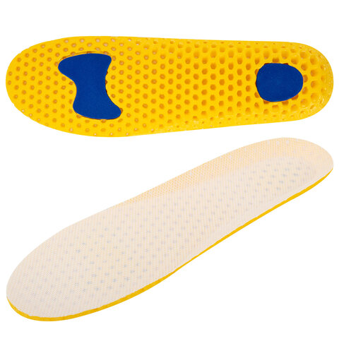 Стельки для обуви АНАТОМИЧЕСКИЕ СУПЕРДЫШАЩИЕ, материал EVA, размер RU 39-45 / EU 40-46, с линиями выреза, SHEGRA (ШЕГРА), 700749