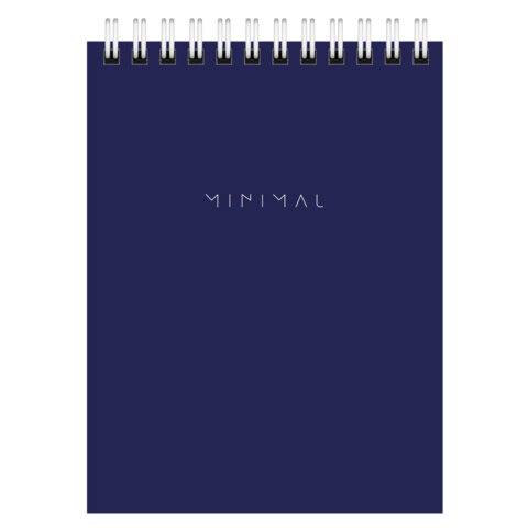 Блокнот МАЛЫЙ ФОРМАТ А6, 108х145 мм, 40 л., гребень, картон, клетка, BRAUBERG "Minimal Classic", 116428