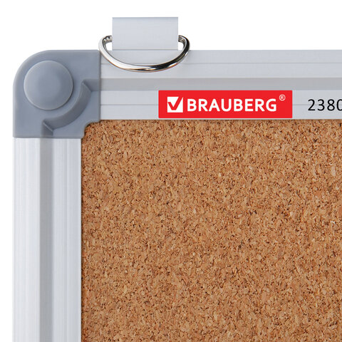 Доска комбинированная: магнитно-маркерная, пробковая для объявлений 60х90 см, BRAUBERG Extra, 238183