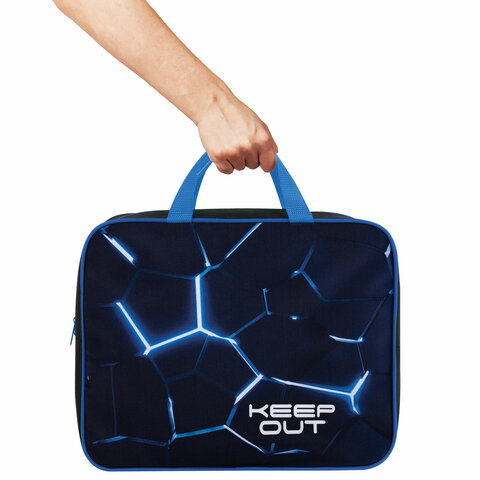 Папка на молнии с ручками BRAUBERG А4, 1 отделение, полиэстер, 80 мм, "Digital lava", 272182