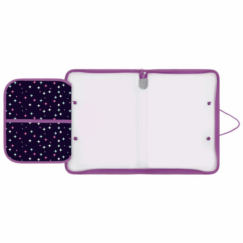 Папка для труда на молнии с ручками ПИФАГОР А4, 1 отделение, пластик, органайзер, "Leapfrog", 273388