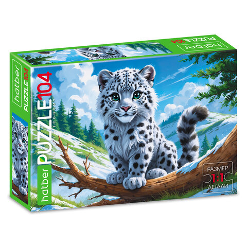 Пазл картонный 104 элемента АССОРТИ, 220х320 мм, HATBER