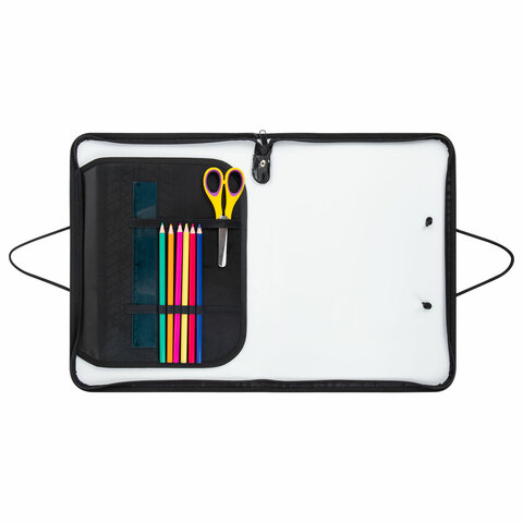 Папка для труда на молнии с ручками ПИФАГОР А4, 1 отделение, пластик, органайзер, "Car flash", 272231