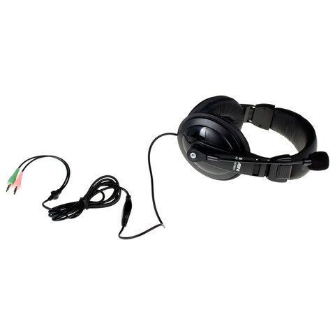 Наушники с микрофоном (гарнитура) SVEN AP-860MV, проводные, 2 м, с оголовьем, черные, SV-0410860