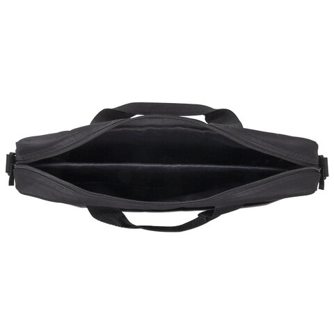 Сумка портфель BRAUBERG PRACTICAL с отделением для ноутбука 15,6", Grey line, черная, 29х40х7 см, 272604