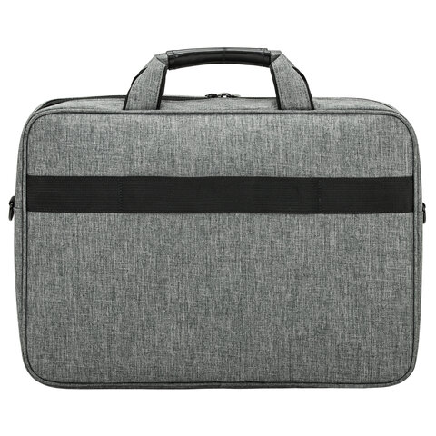 Сумка портфель BRAUBERG OFFICE с отделением для ноутбука 17,3", светло-серый меланж, 34х44х6 см, 272613